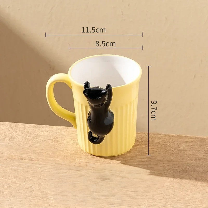 Hanging in There Cat Ceramic Mug