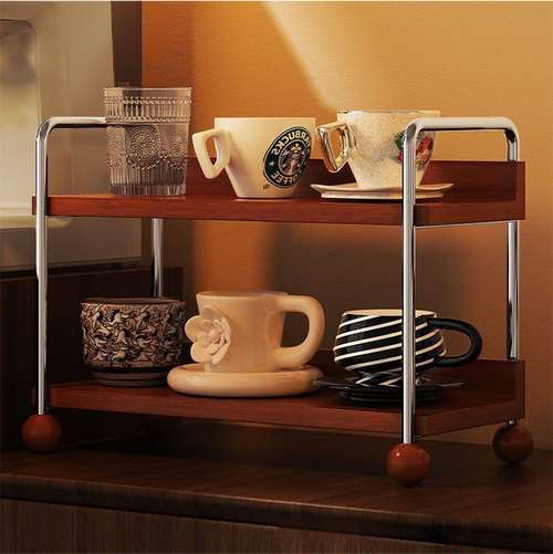 Vintage Solid Wood Mug Rack