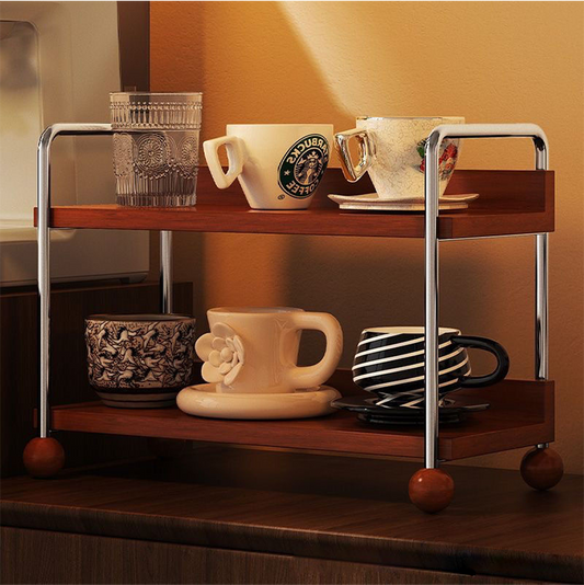 Vintage Solid Wood Mug Rack