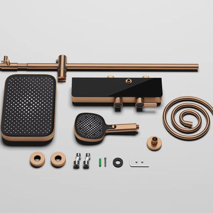 Golden Mist Dual-Mode Rainfall Shower Set