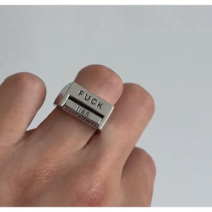 “Against Everything” Rotating Ring