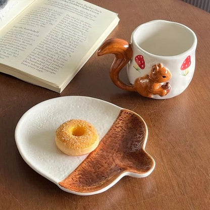 Forest Squirrel Artisan Tea Cup