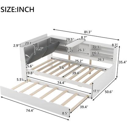 Modular Hidden Storage Drawers Modern Bed