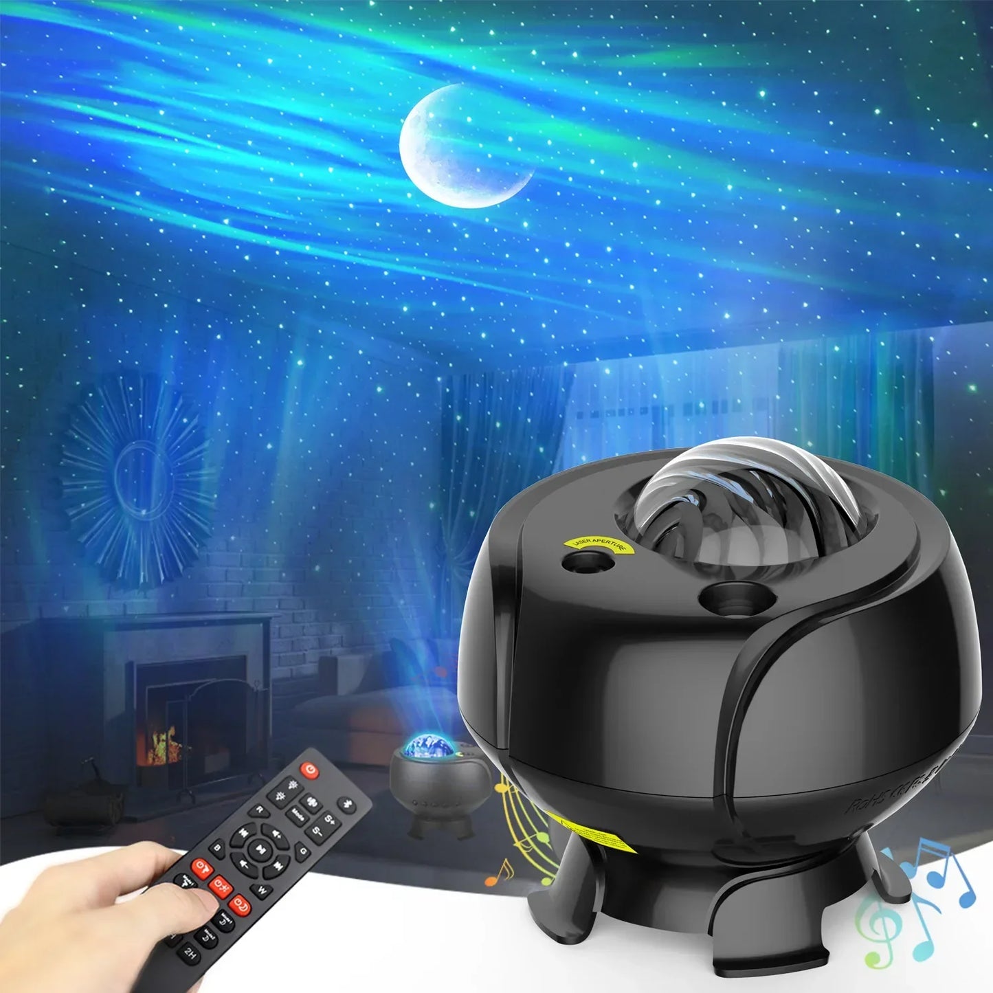 Starfield Galaxy Speaker Light Projector