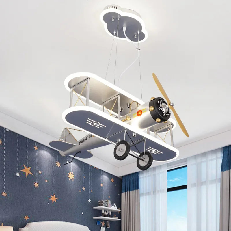 Vintage Plane Fun Bedroom Ceiling Lamp