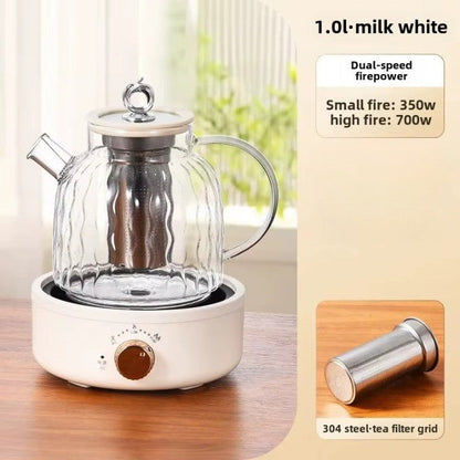 Wavy Glass Heat Adjustable Tea Maker