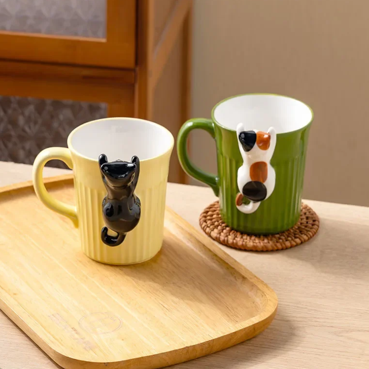 Hanging in There Cat Ceramic Mug