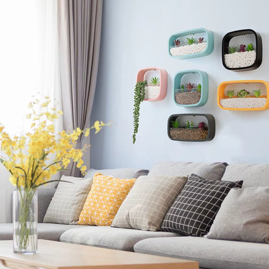 Geometric Diamond Wall Vase Shelf