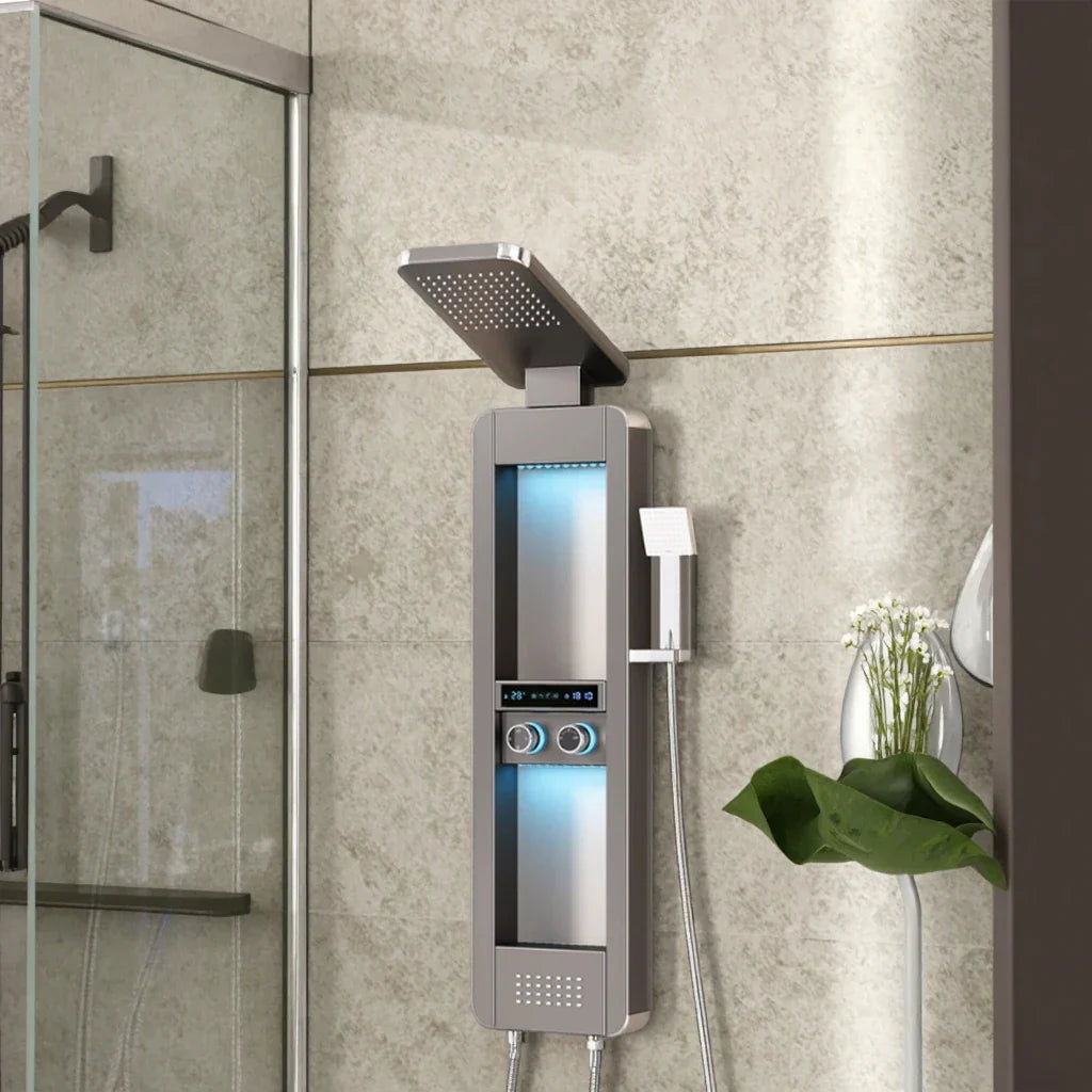 Rainfall Tower Panel Modern Shower Set