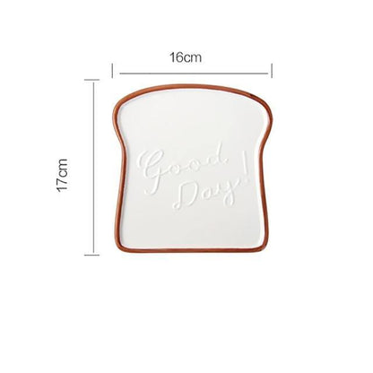 Ceramic Toast Breakfast Plate